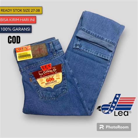 Jual Celana Jeans Pria Panjang Lea Standar Reguler Original Denim 28 38