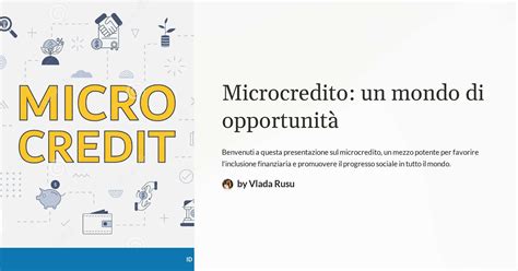 Microcredito un mondo di opportunità