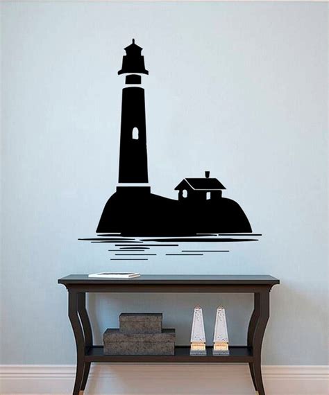 Lighthouse Wall Vinyl Decal Beacon Wall Vinyl By Kellywallstickers