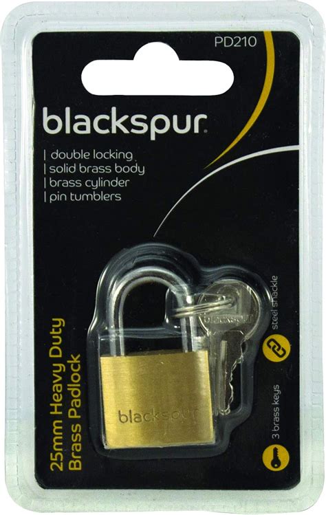 Blackspur Bb Pd210 25mm Heavy Duty Padlock With Hardened Shackle