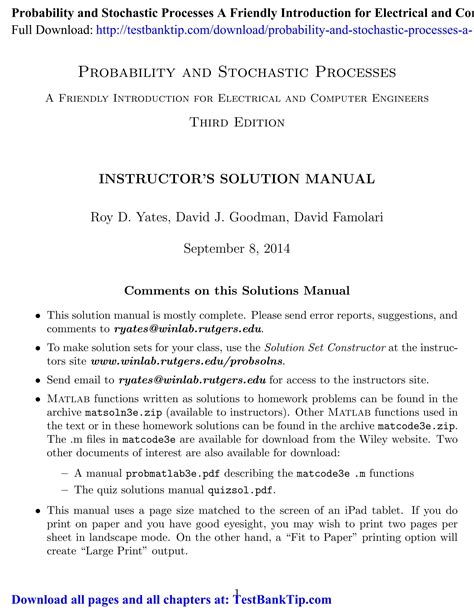 Probability And Stochastic Processes A Friendly Introduction For