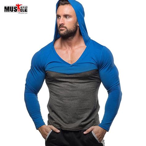 Muscle Alive Mens Fitness Bodybuilding Workout Hoodies Brand Clothing