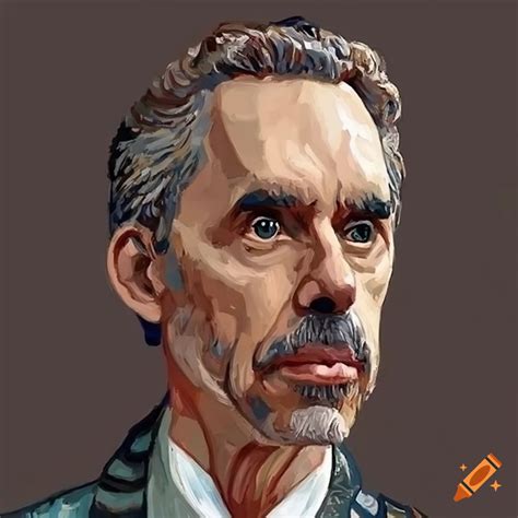 Portrait Of Professor Jordan Peterson In Post Impressionist Van Gogh