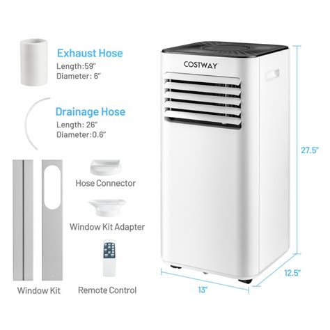 10000 Btu Portable Evaporative Air Cooler Dehumidifier With 24h Timer