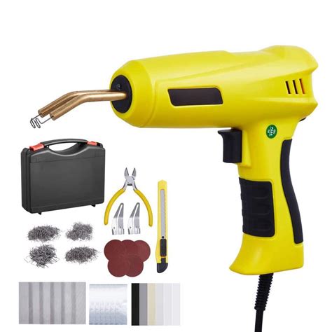 Skyshalo Plastic Welding Kit Watt Power Hot Stapler Plastic Welding Gun W Pieces Hot