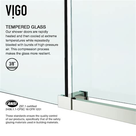 Vigo Elan E Class Stainless Steel 60 In To 64 In W X 76 In H Frameless Sliding Shower Door