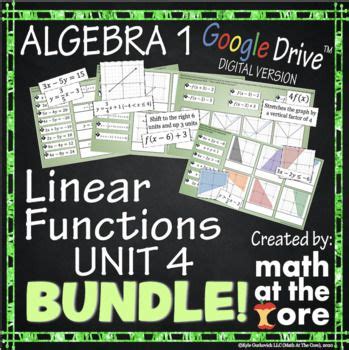 Linear Functions Unit Bundle For Google Slides Linear Function