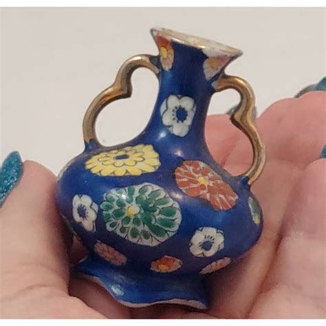 Japan Accents Vintage Japanese Cobalt Blue Gold Porcelain Miniature