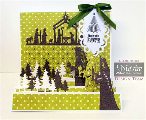 A Card Made With The Silhouettes Of Trees And Buildings