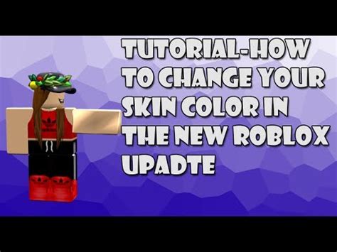 Tutorial How To Change Your Skin Color Roblox Youtube