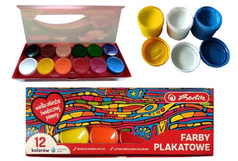 Farby plakatowe WOŚP szkolne 12 kolor 20ml HERLITZ Herlitz Sklep