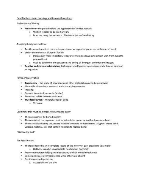 Chapter 5 - Field Methods - Lecture - Field Methods in Archaeology and ...