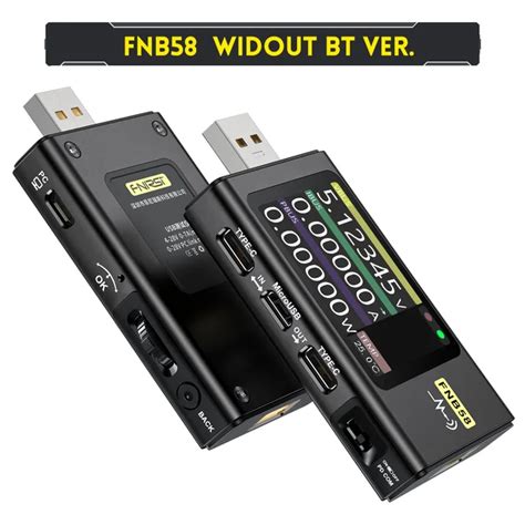 Fnirsi Fnb Usb Battery Tester Voltmeter Ammeter Type C Fast Charge