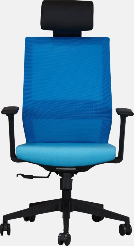 Blue Office Task Chair Commercial Grade 2 With Headrest Officestock