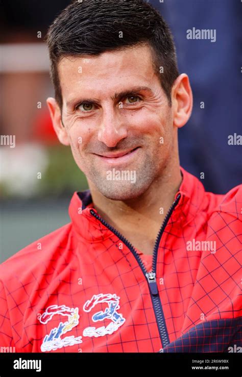 Paris France 11th June 2023 Tennis Player Novak Djokovic From