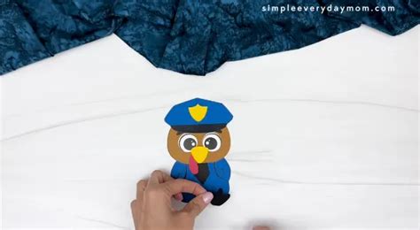 Turkey in Disguise Police Officer Craft For Kids [Free Template]