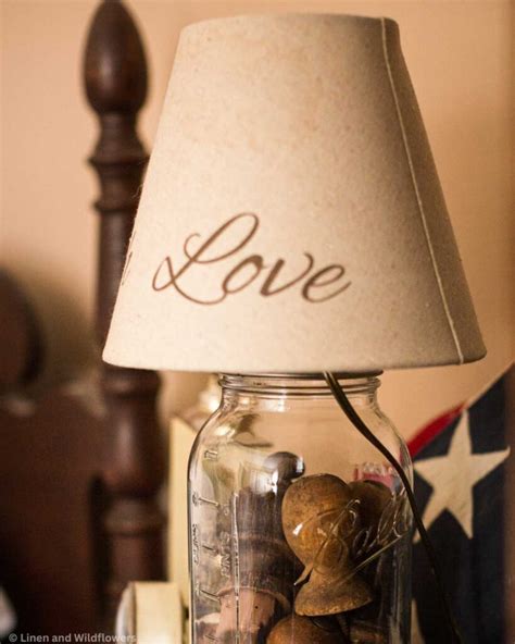 Diy Mason Jar Lamp Linen And Wildflowers