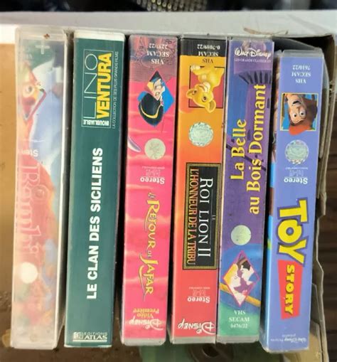 GROS LOT 6 Vhs Disney K7 video cassette dessin animé Et Le Clan Du