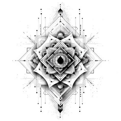 Geometric Tattoo Design Premium Ai Generated Image