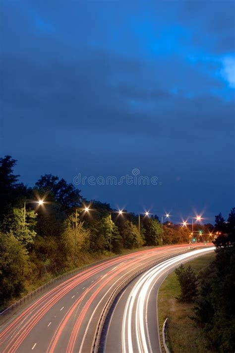 Motorway Night Lights Stock Photo Image Of Concept Color 6290024