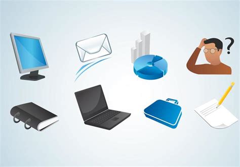 Various Office Vector Icons - Download Free Vector Art, Stock Graphics & Images