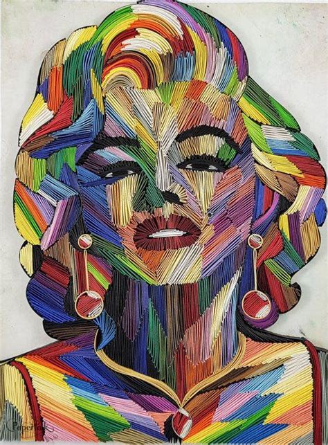 Solve Marilyn Monroe In Quilled Art Form Jigsaw Puzzle Online With