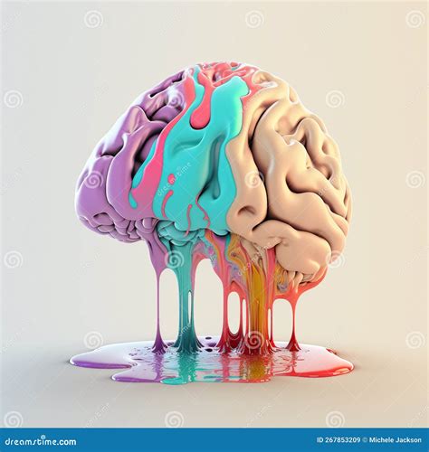 Viscosity Melting Of A Brain By Generative Ai Stock Image Image Of