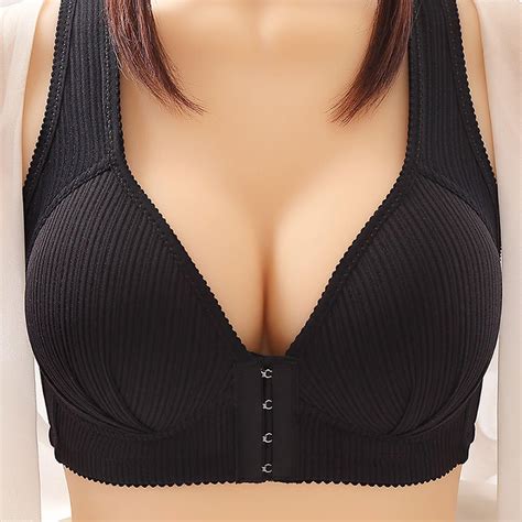 Ywdj Bras For Women Push Up No Underwire Plus Size Front Closure Front