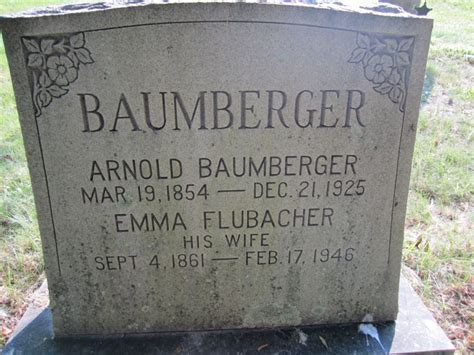 Emma Flubacher Baumberger 1861 1946 Memorial Find A Grave