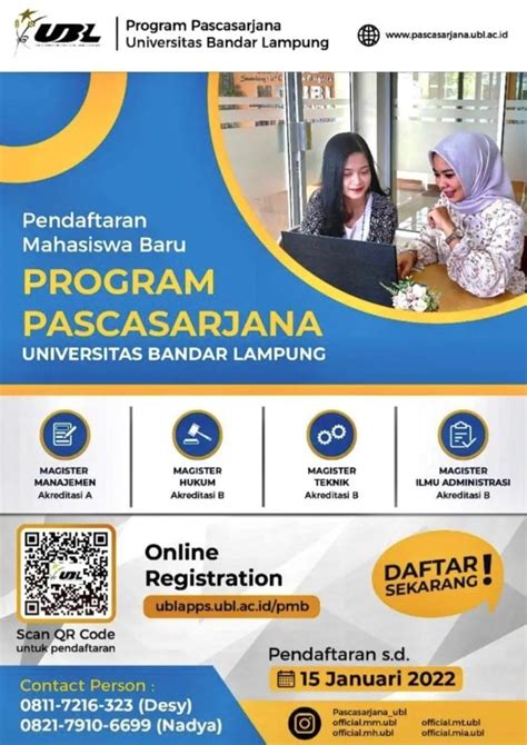 Dibuka Pendaftaran Mahasiswa Baru Program Pascasarjana 2022 UBL