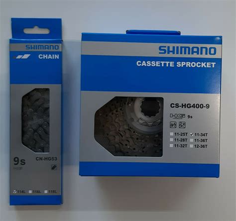 Shimano Verschleißset 9 Fach Mountainbike E Bike Zahnkranz HG400 Kette