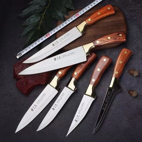 A O Inoxid Vel Chef Knife Set Facas De Cozinha Desossar Butcher Cutelo