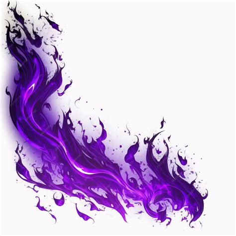 Premium Photo Purple Fire On A White Background