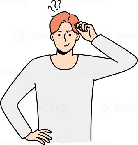 Confused Man Think Look For Solution 21476298 Png
