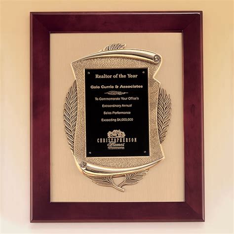 Rosewood Piano Finish Frame Plaque With Cast Relief Trophy Factory