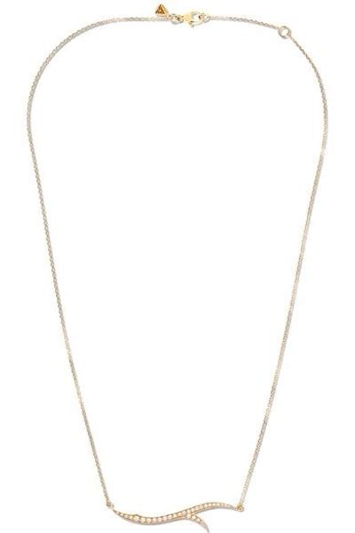 Stephen Webster Thorn Stem 18 Karat Rose Gold Diamond Necklace Modesens