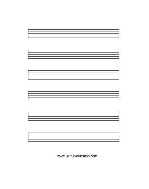 Free Empty Music Sheets-pdf - Beirut Violin Shop