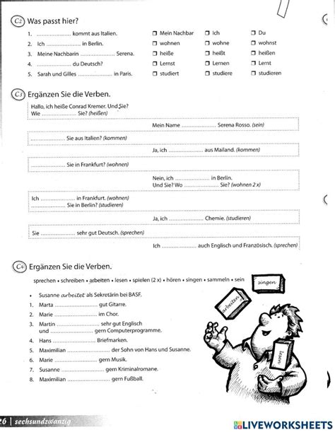 Konjugation Der Verben Interactive Activity For A1 You Can Do The Exercises Online Or Download