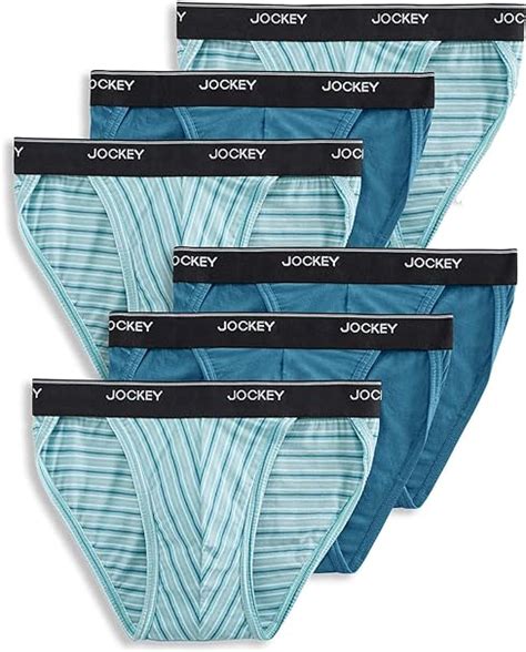 Jockey Men S Underwear Men S Elance String Bikini 6 Pack Cool Blue