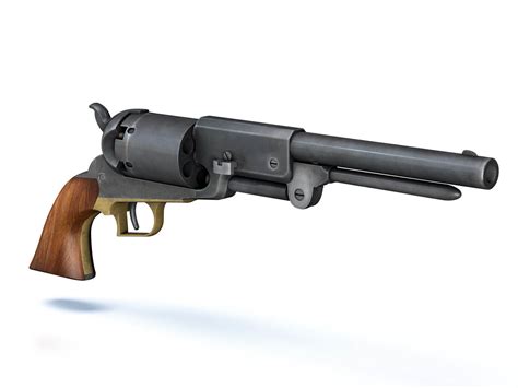 Colt Walker 1847 - Revolver 3D Model by panaristi