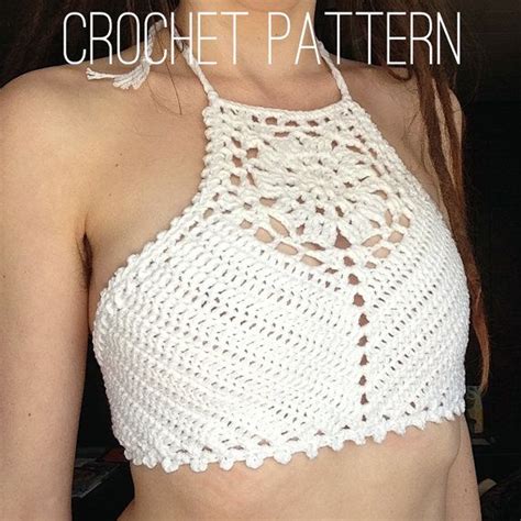 Crochet Crop Top Pattern Zinnia Crochet Crop Top Pattern Etsy Top