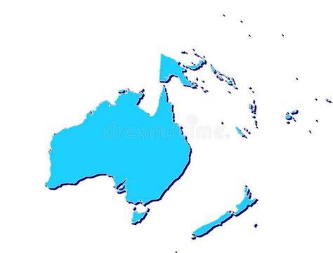 Mapa De Australia Y De Ocean A En D Stock De Ilustraci N Ilustraci N