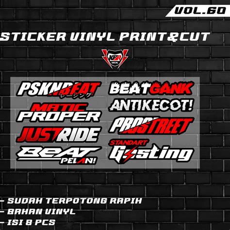 Jual Stiker Racing Pack Print Cut Viral Terbaru Stiker Motor Sticker