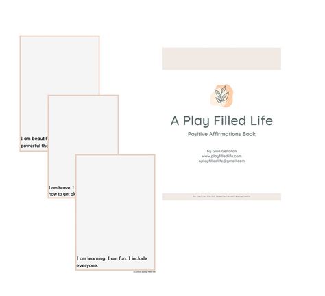 Positive Affirmations BOOK | A Play Filled Life