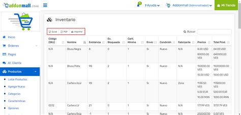 Cómo Obtener El Inventario De Mi Tienda En Línea Addonmall