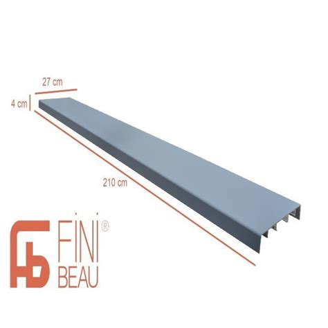 Couvertine Alu Finibeau Plat 27x210cm Gris Sablé materiauxnet