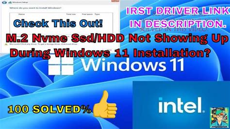 How To Fix M 2 Nvme Ssd HDD Not Showing Up While Installing Windows 11