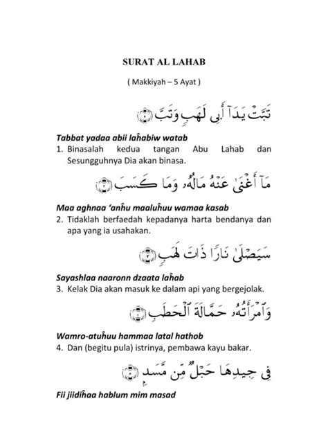 Surah Al Lahab Kisah Dan Hikmah Di Balik Surat Yang Menyala Media