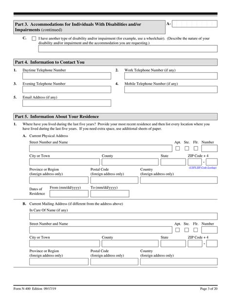 Uscis Form N 400 Download Fillable Pdf Or Fill Online Application For Naturalization