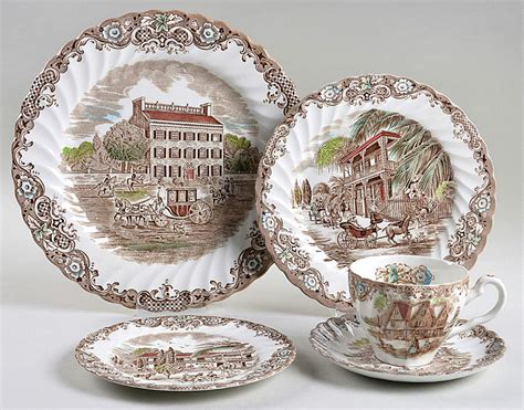 Heritage Hall Brown Multicolor 5 Piece Place Setting By Johnson